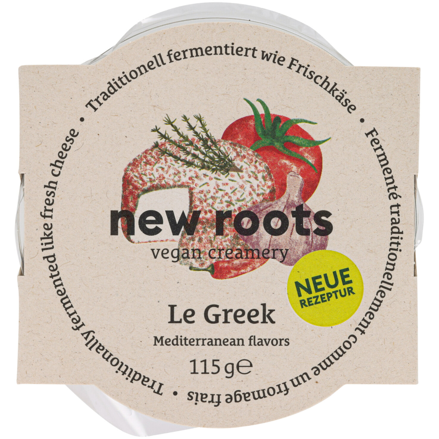 New Roots vegane alternative zu Frischkäse Cashew-Greek Style