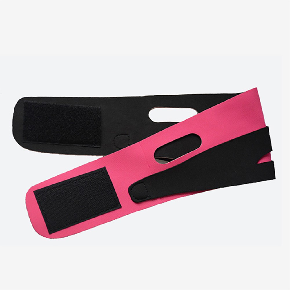 Gesichts Gurt Kinnbandage V Line - Pink / Schwarz