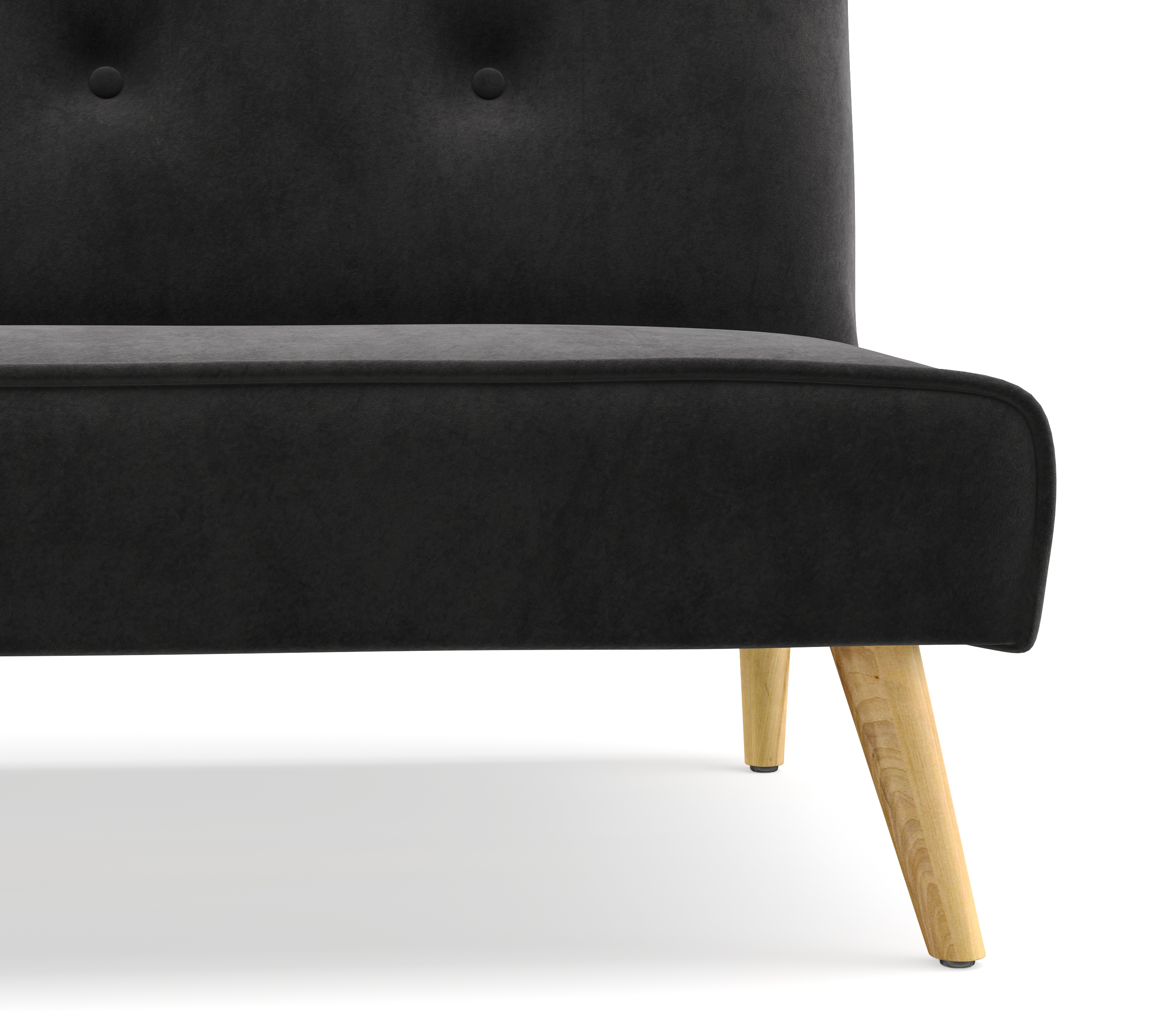 Schlafsofa Samt LEA schwarz