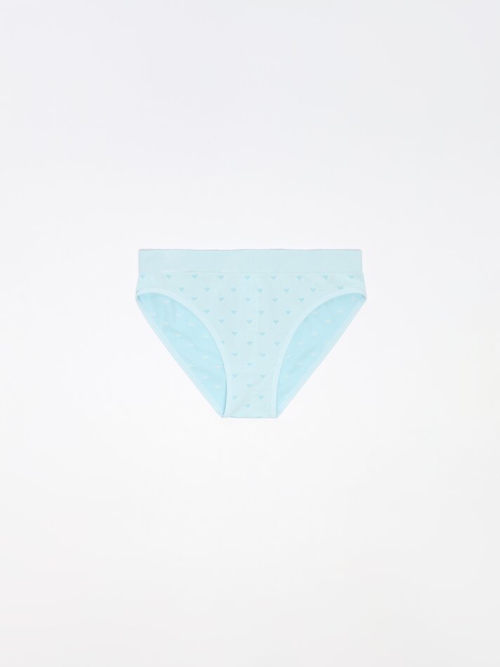 Pacote com 2 calcinhas sem costura - Azul/Branco