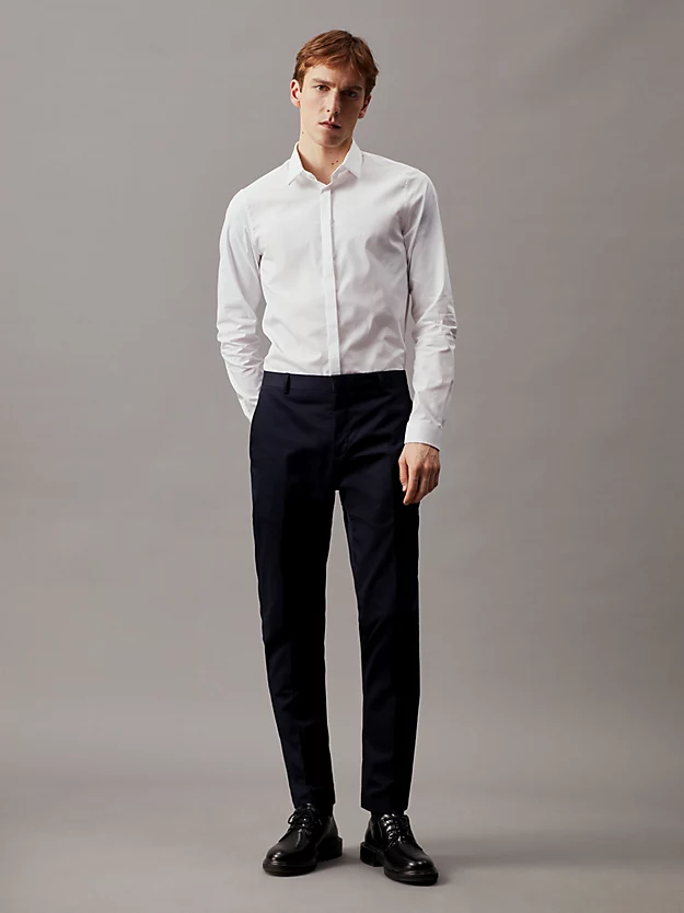 Camisa extra slim de popeline stretch