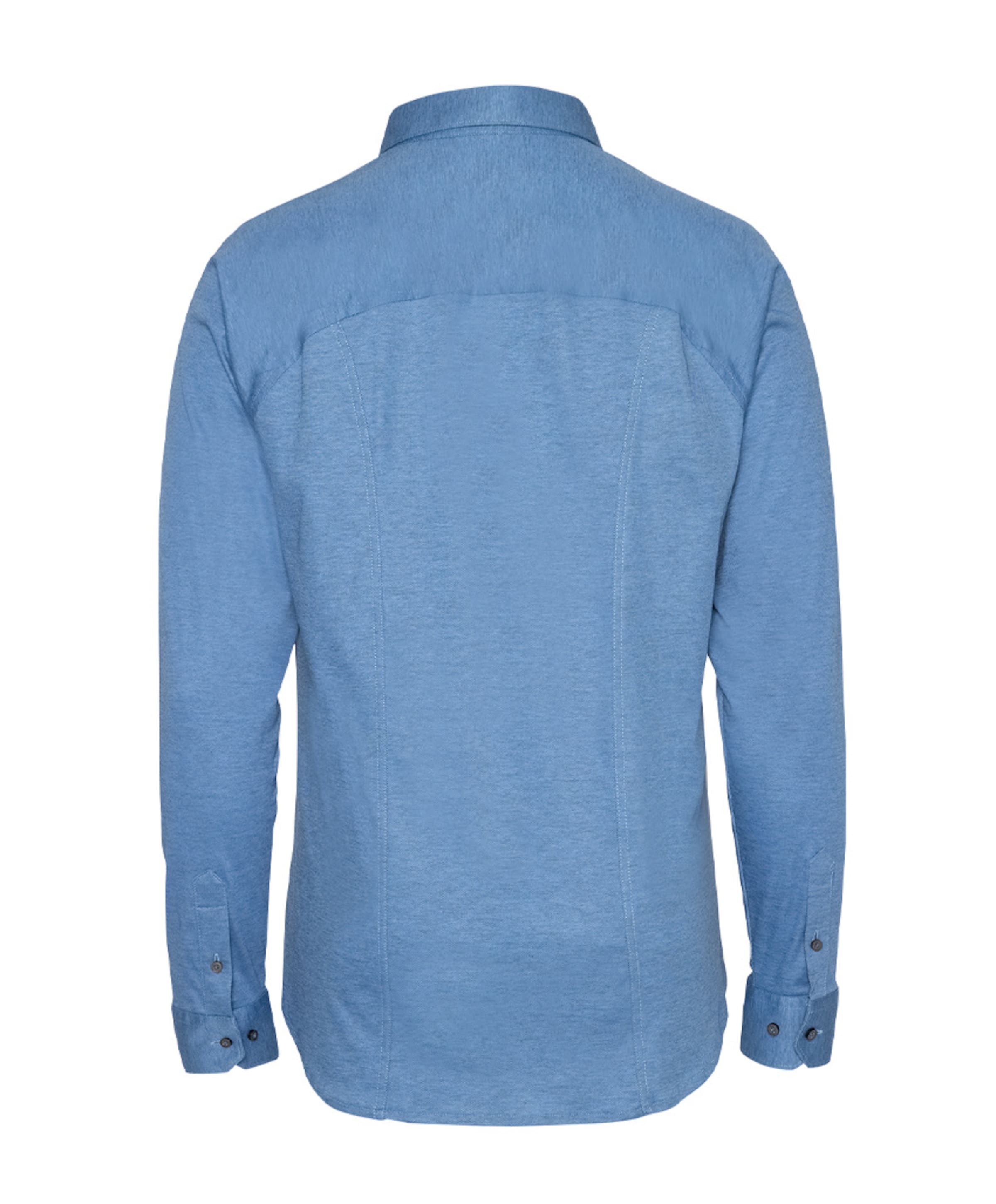 Desoto Heren overhemd lange mouw blauw