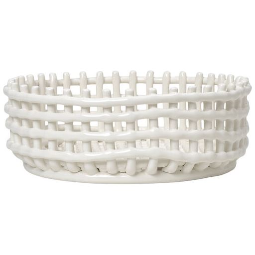 ferm LIVING Centerpiece Kurv, Hvid