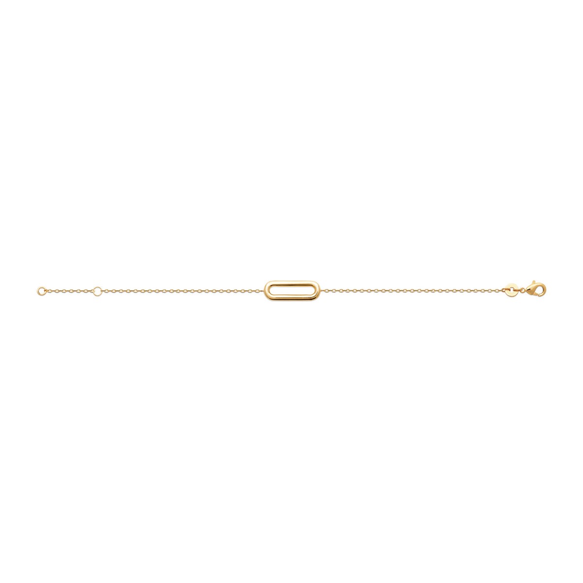Bracelet Brillaxis plaqué or maillon ovale