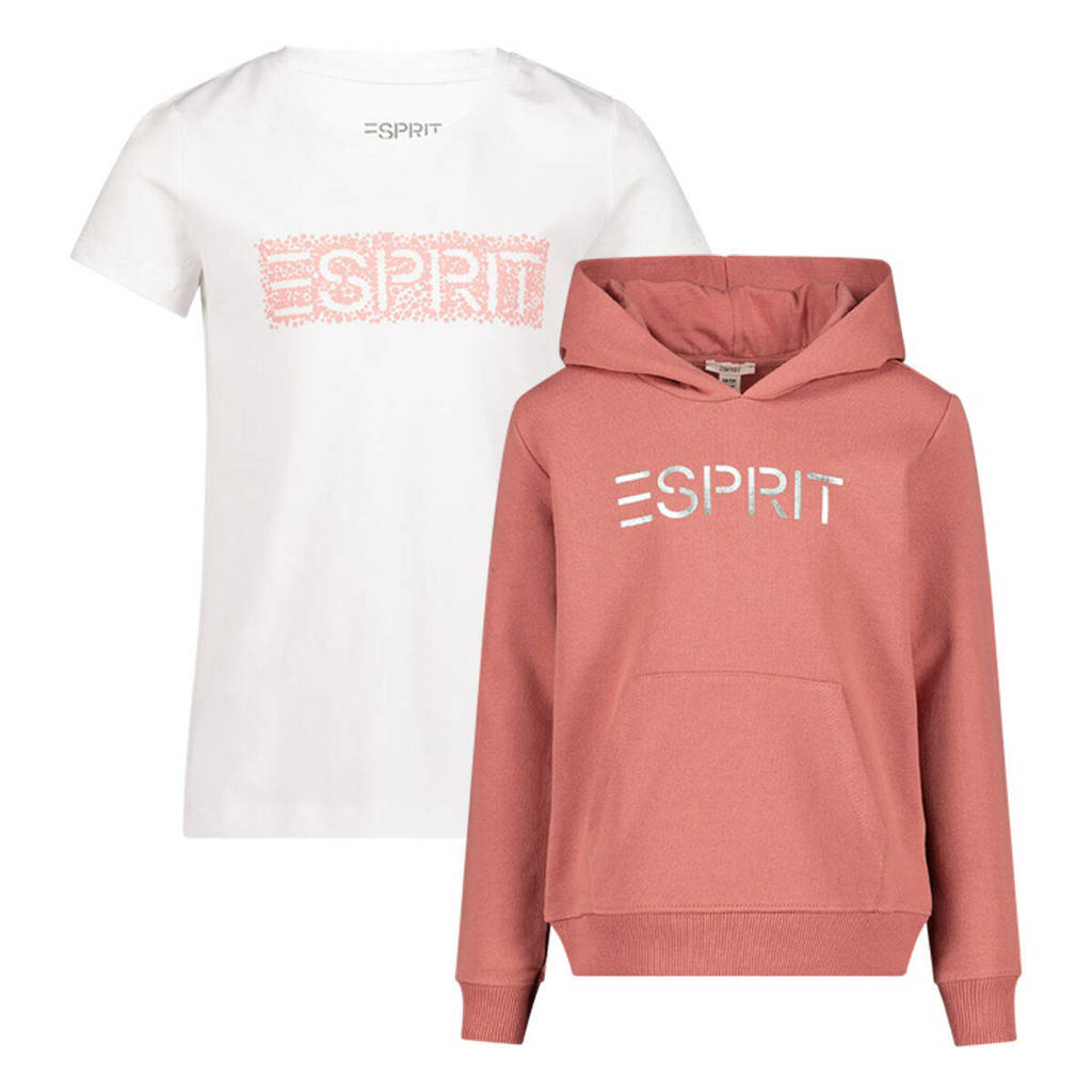ESPRIT sweater met logo roze