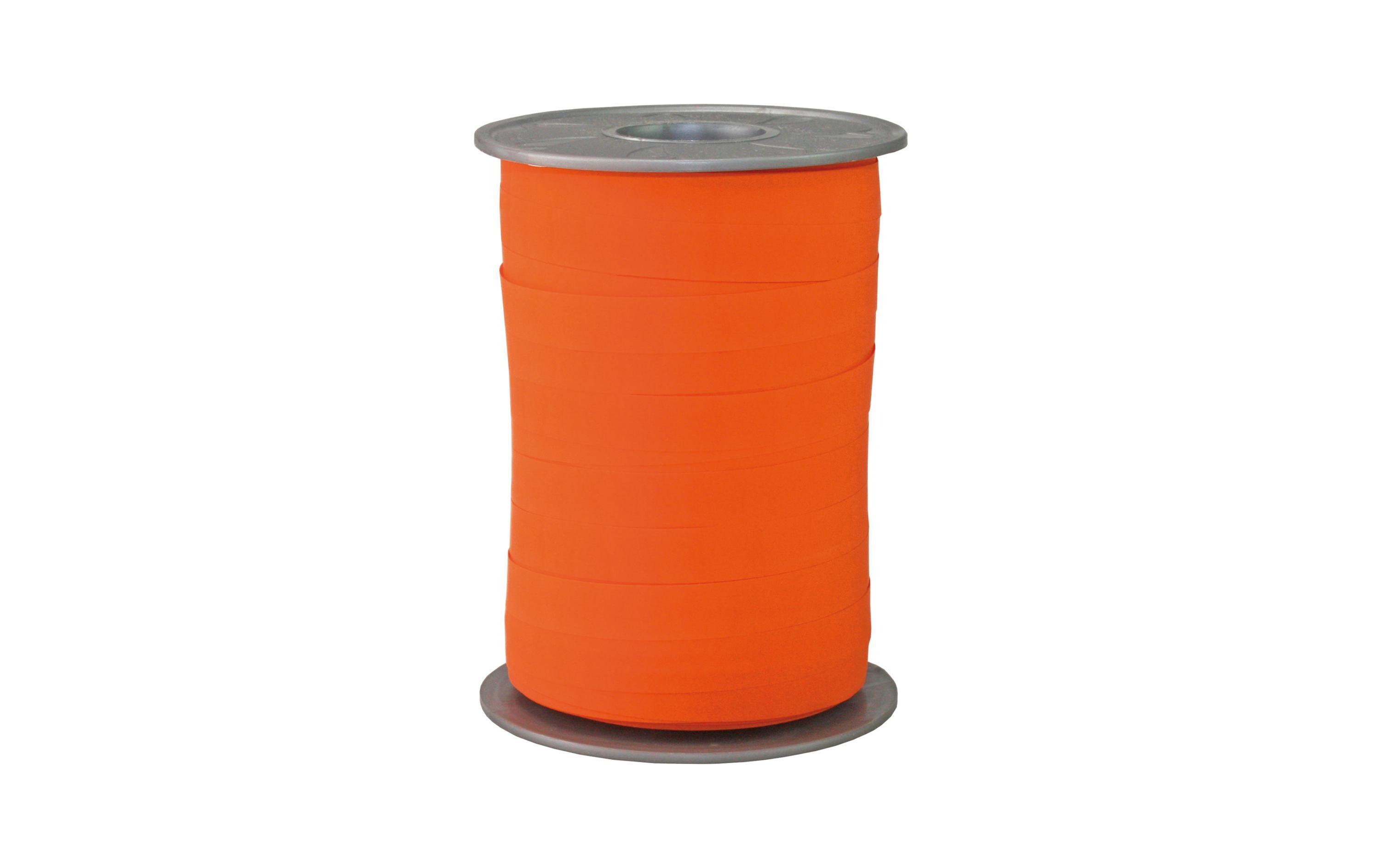 Geschenkband Opak Matt 1 cm x 200 m, OrangeKräuselband für Geschenke