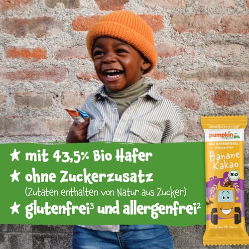 Pumpkin Organics/ Bio Haferriegel mit Banane & Kakao
