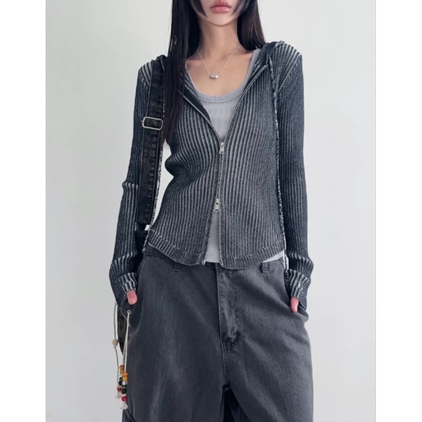 PINPI - Cropped vest met capuchon en rits