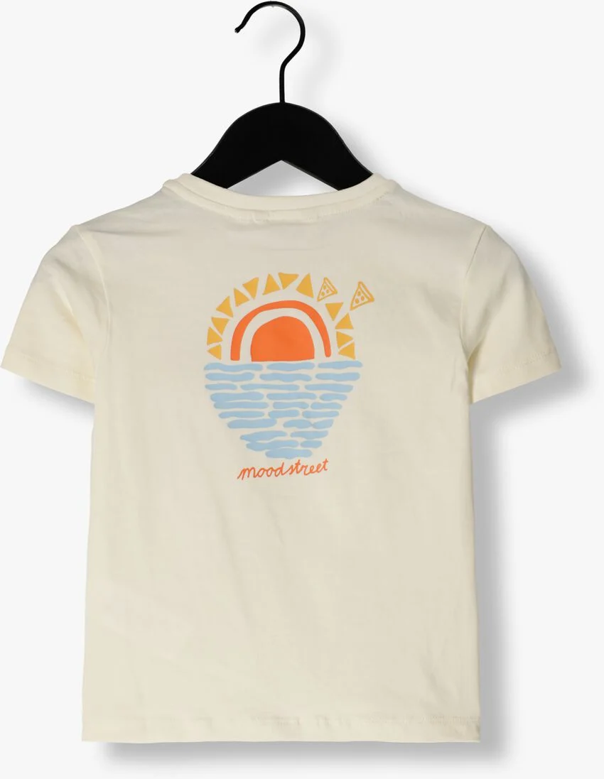 MOODSTREET ecru moodstreet t-shirt girls t-shirt front + back print