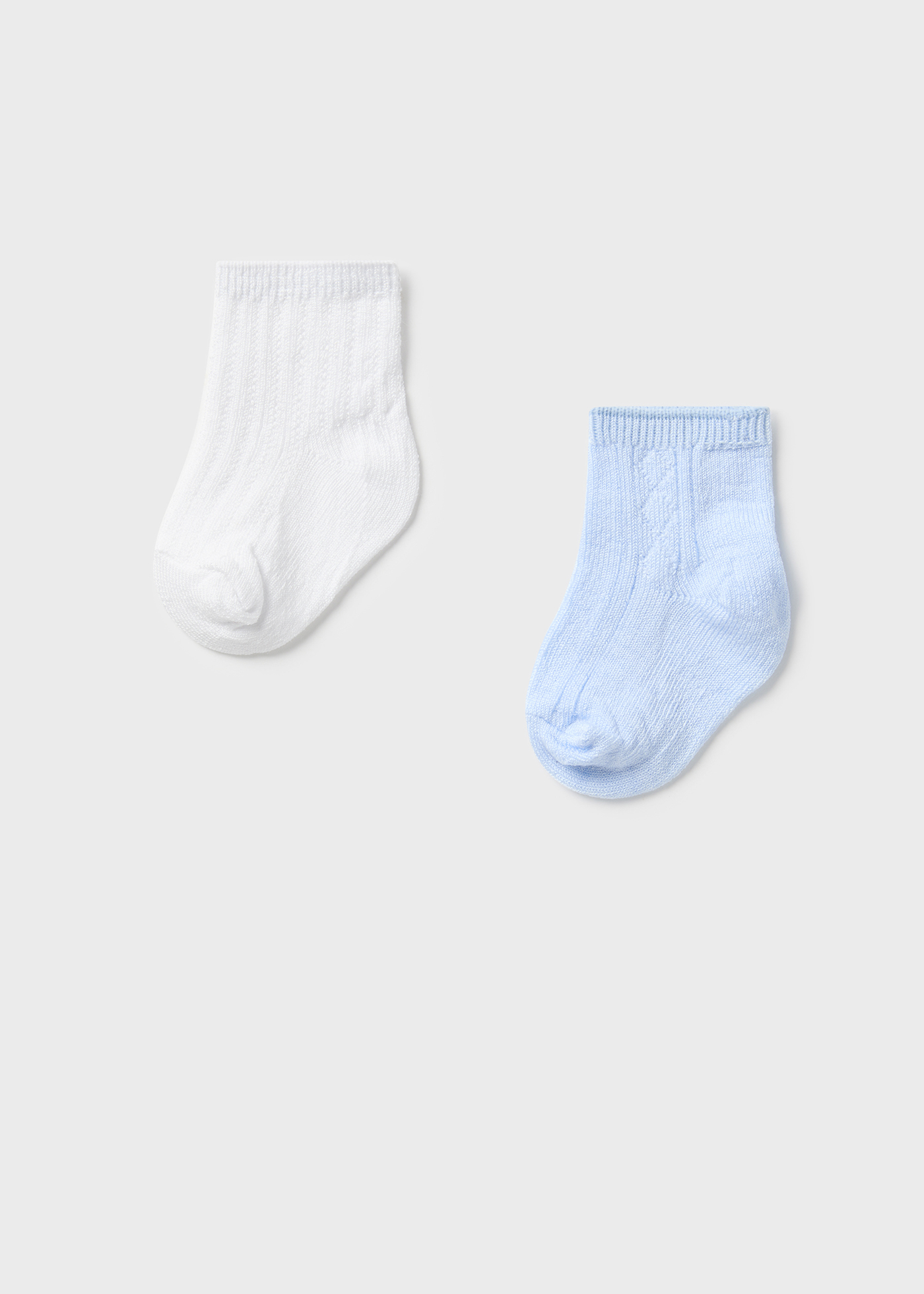 Pacote com 2 pares de meias de algodão para recém-nascidos