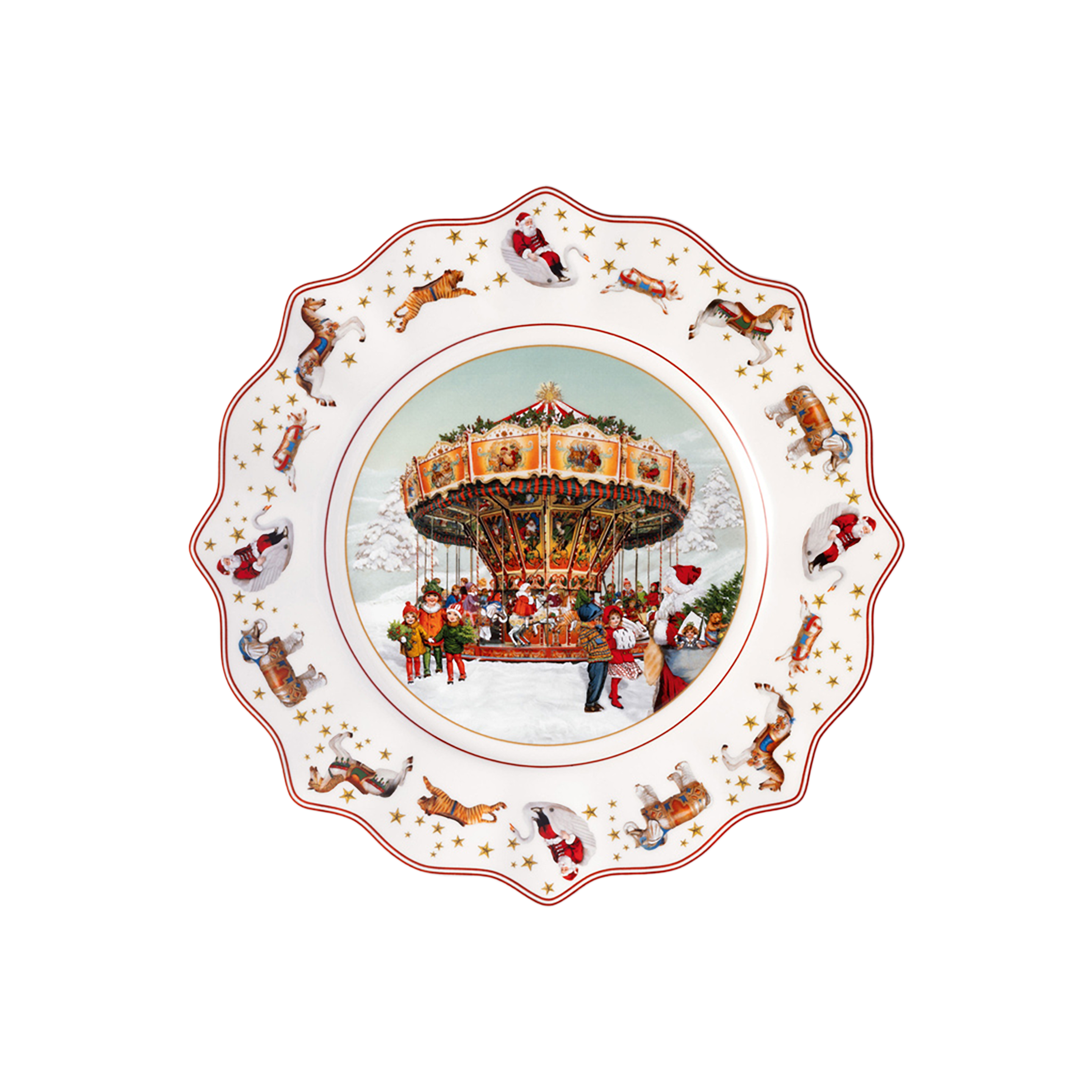 Annual Christmas Edition Plate , Multi-colored, , Premium Porcelain
