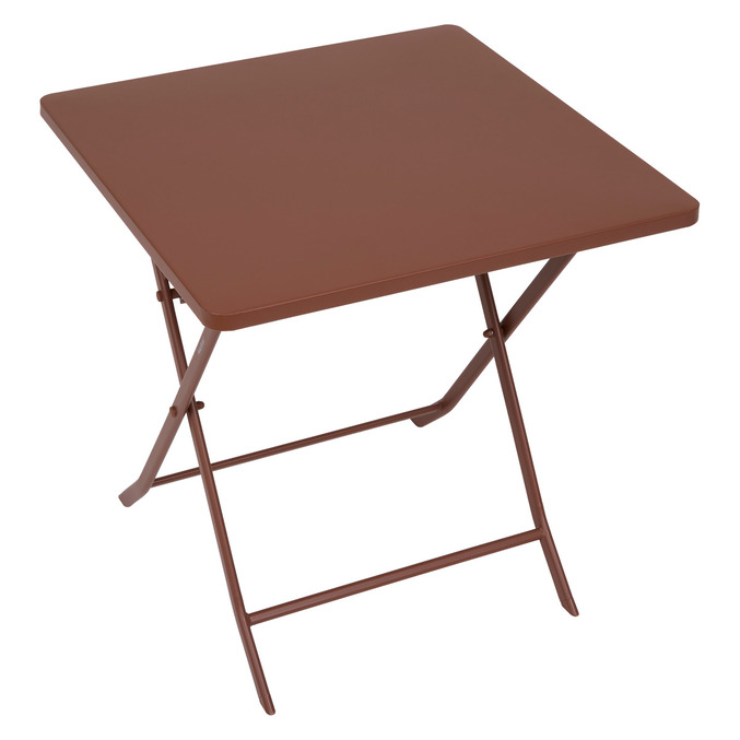 Ensemble table de jardin pliante carrée + 2 chaises GREENSBORO Acajou