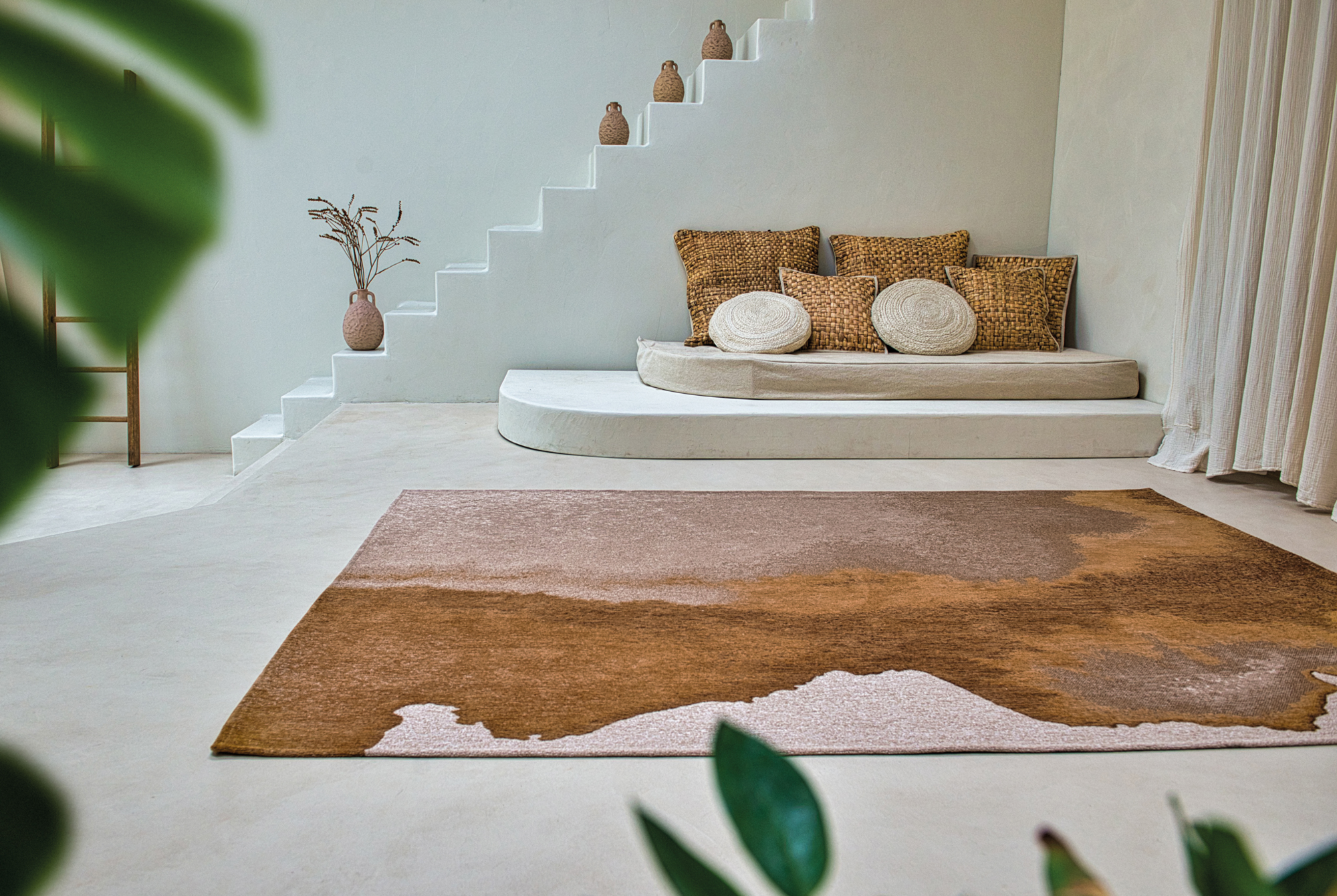 Ecorugs vloerkleed Lagoon oranje ∅ 140 cm