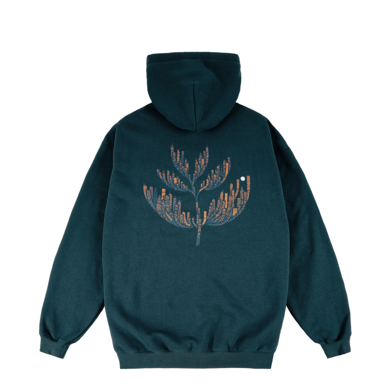 SWEAT À CAPUCHE DOWNTOWN - BLEU PÉTROLE