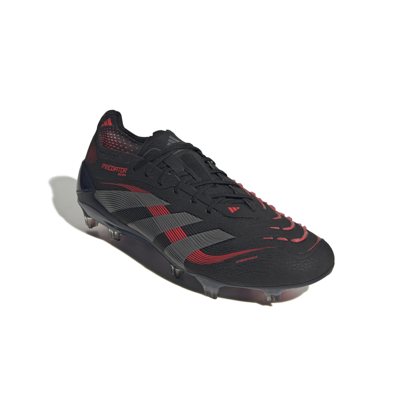 Adidas Predator Elite Gras Voetbalschoenen (FG) Zwart Grijs Rood
