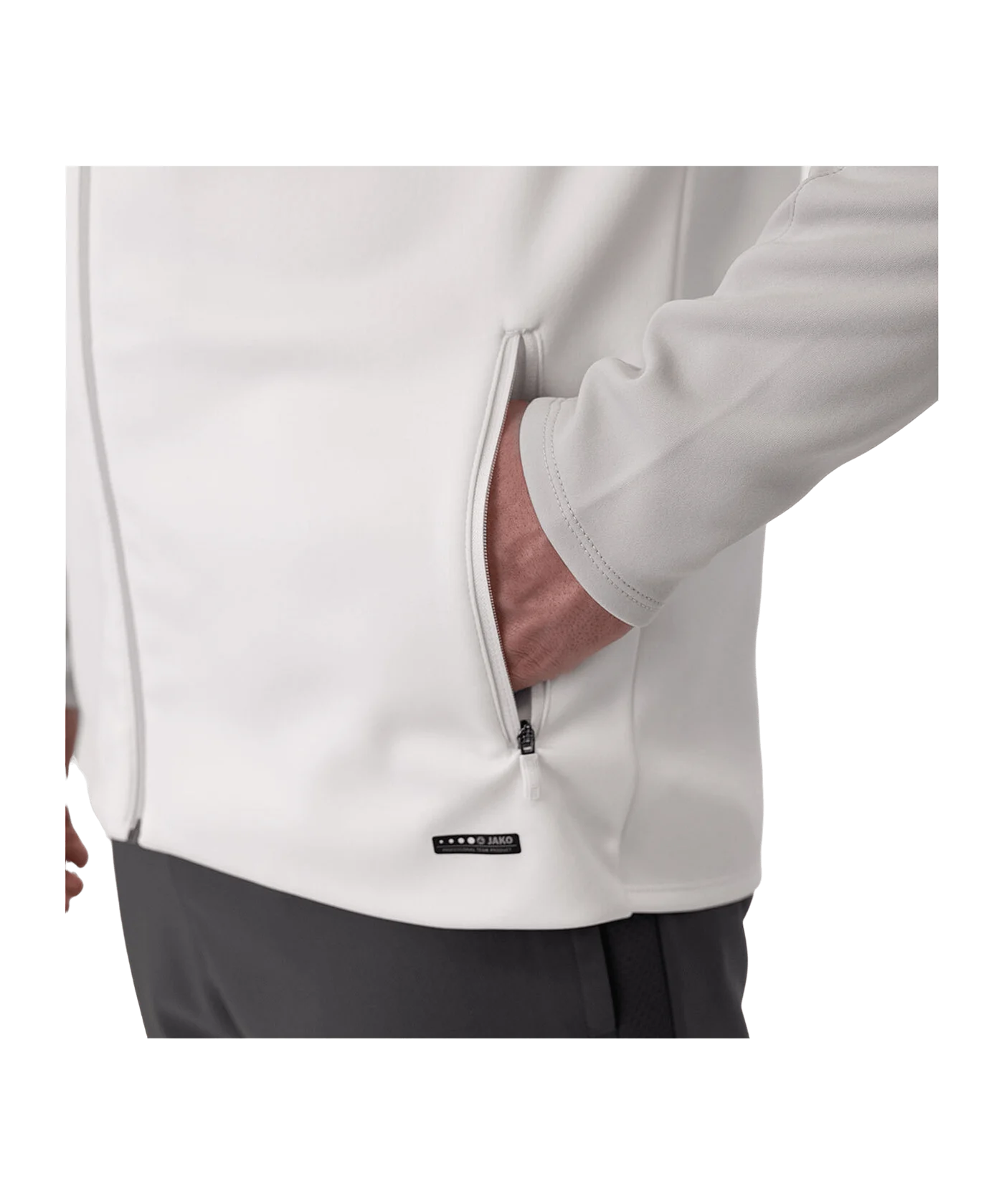 JAKO Icon Kapuzenjacke Weiss Grau F016