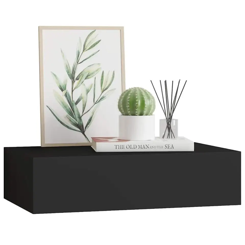 vidaXL - Ladeschap - Zwart - MDF