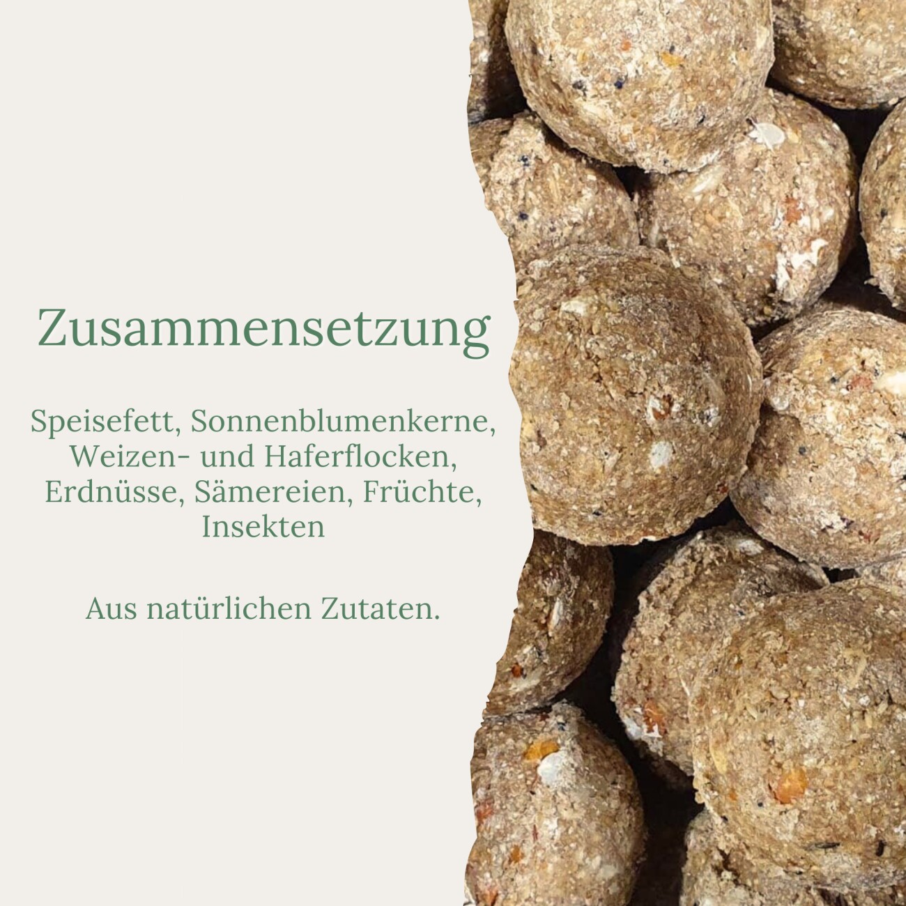 Orni Ganzjahres Meisenknödel mit Insekten ohne Netz 100 Stück