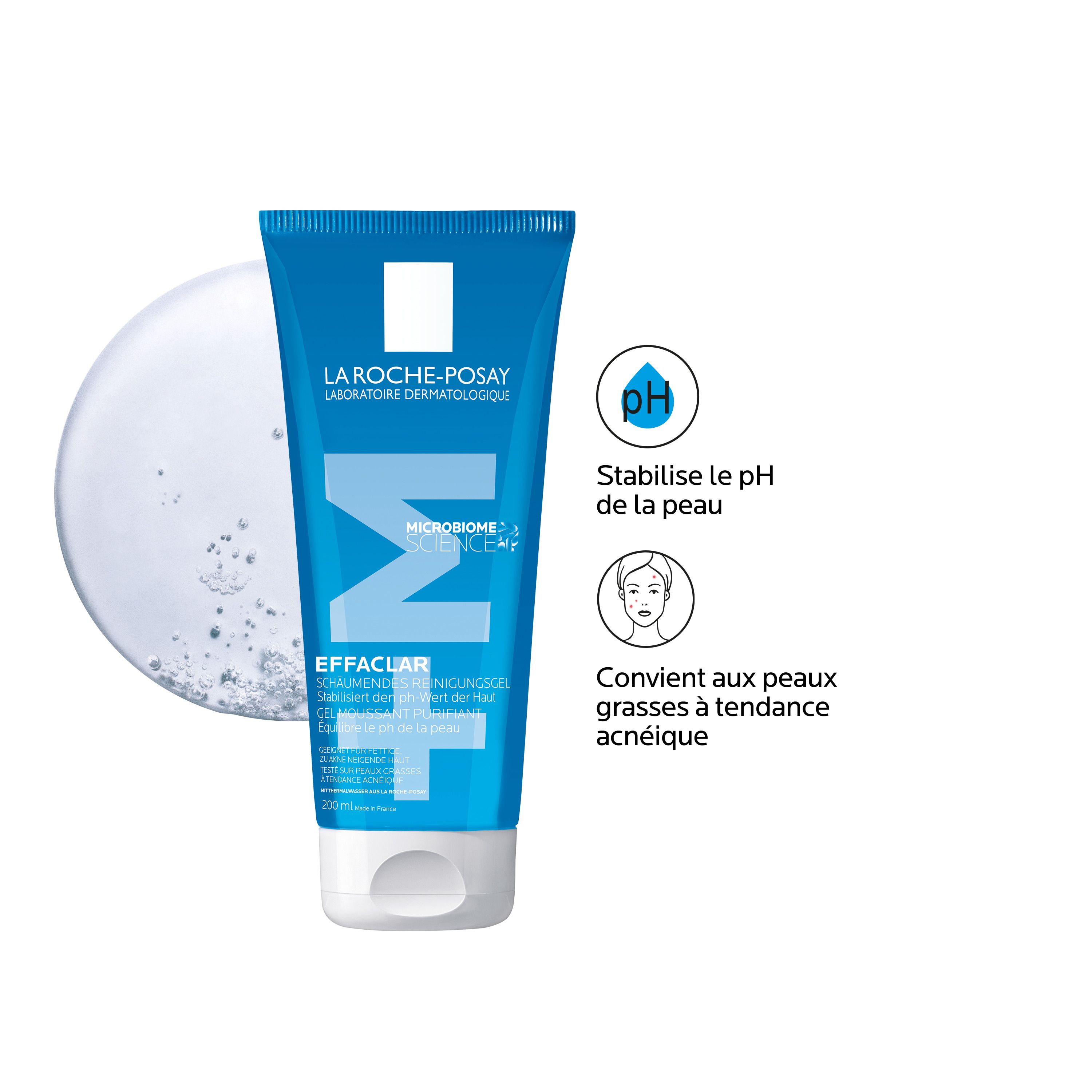 La Roche Posay Effaclar Schäumendes Reinigungsgel: Sanfte und erfrischende Reinigung für zu Akne neigende und fettige Haut