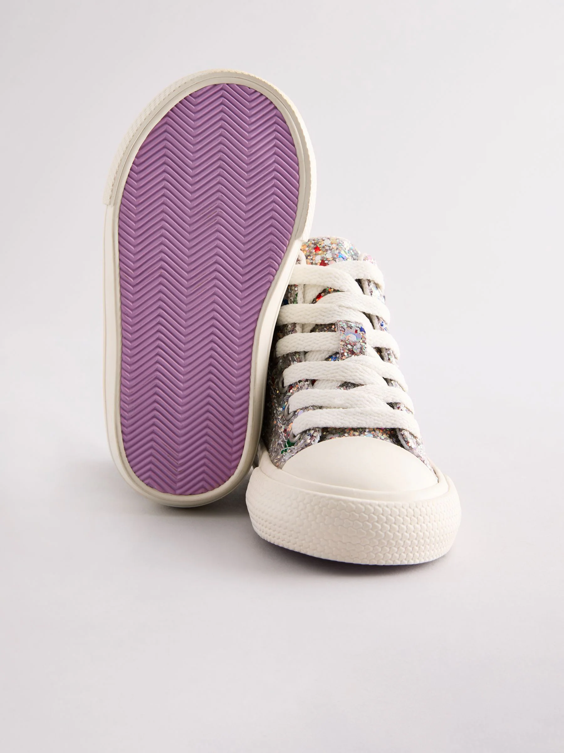Meerkleurige glitter - Hoge sneakers
