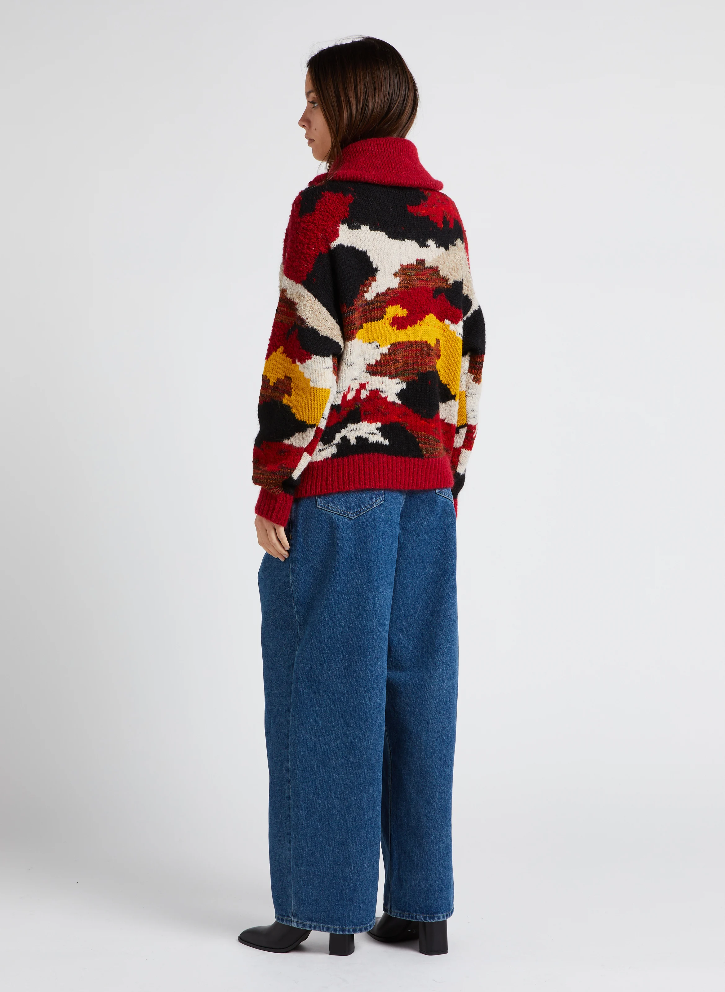 WILDEN - Jean large taille haute en coton | Bleu