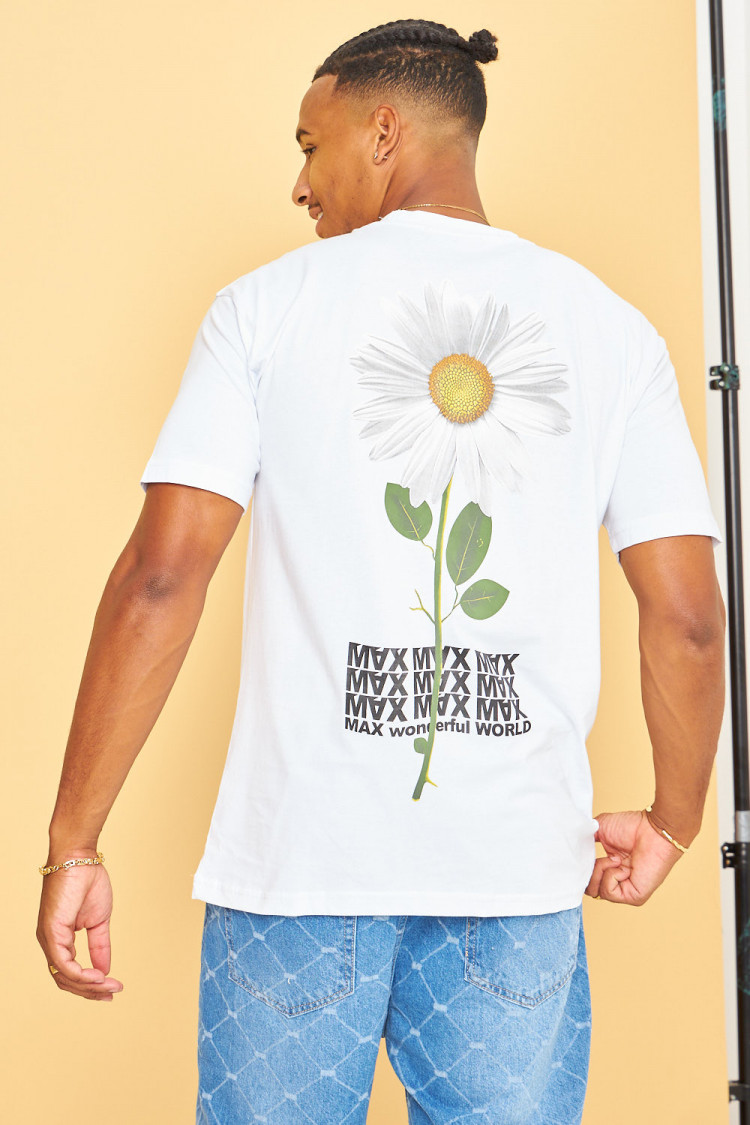 T-shirt fleurs 