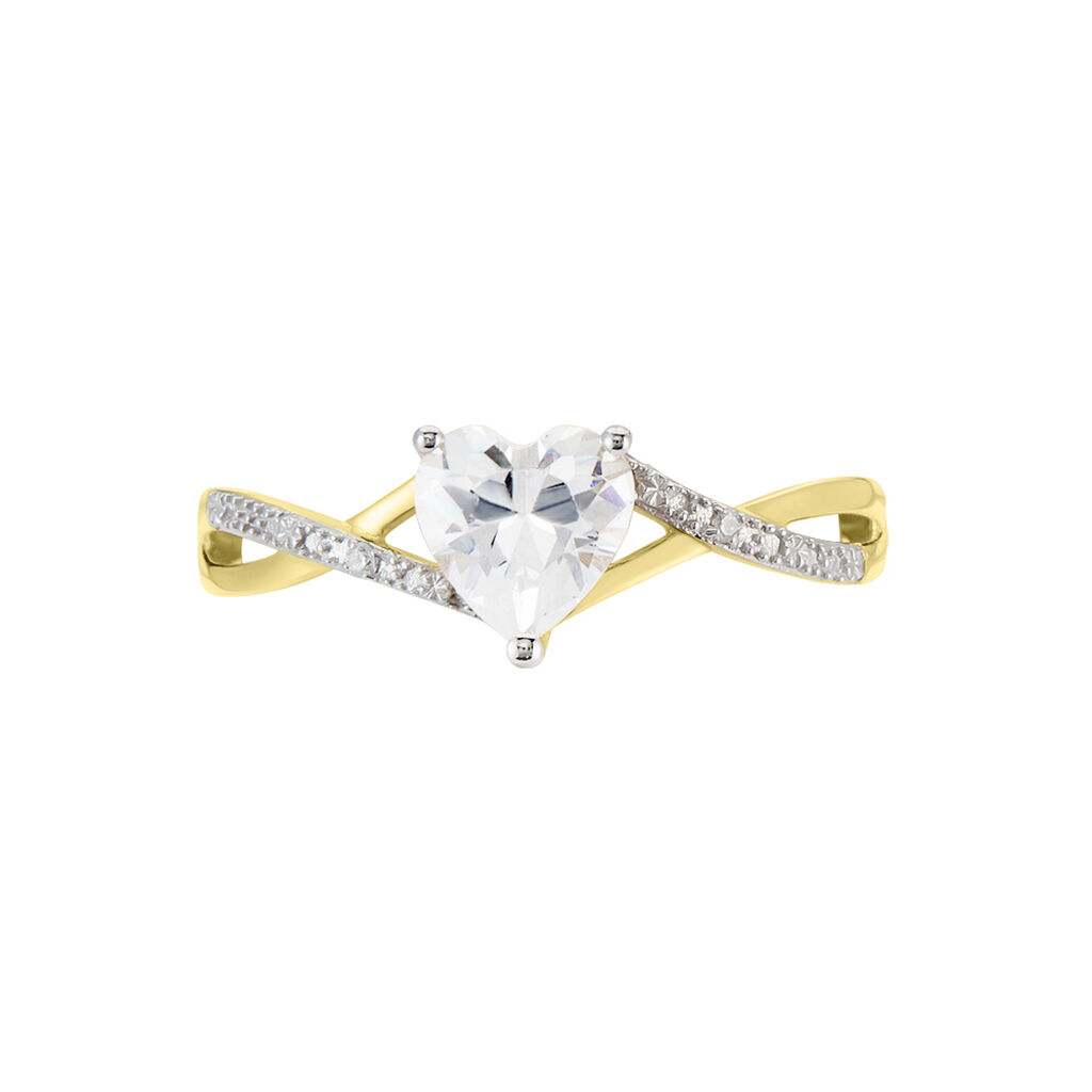 Bague Or Jaune Clothilde Oxyde De Zirconium