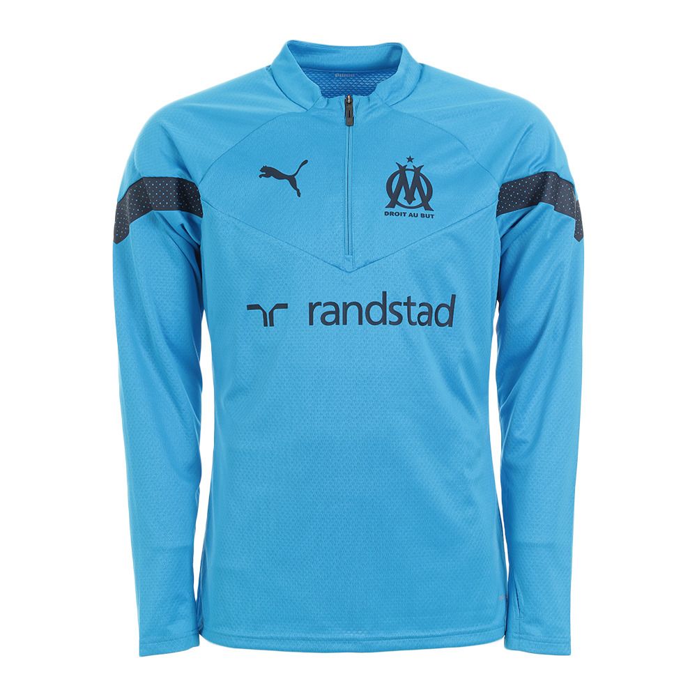 Puma OM TR 1/4 - Maillot Homme bleu azur/parisian night