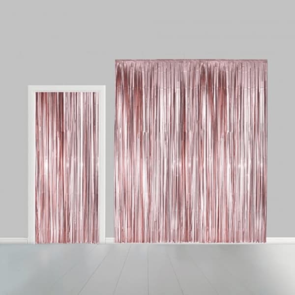 Dørgardin folie roségull 240 x 100 cm