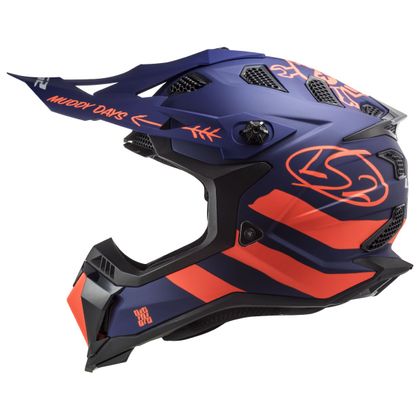 Casque cross LS2 MX700 - SUBVERTER EVO - CARGO 2023 - Bleu / Orange