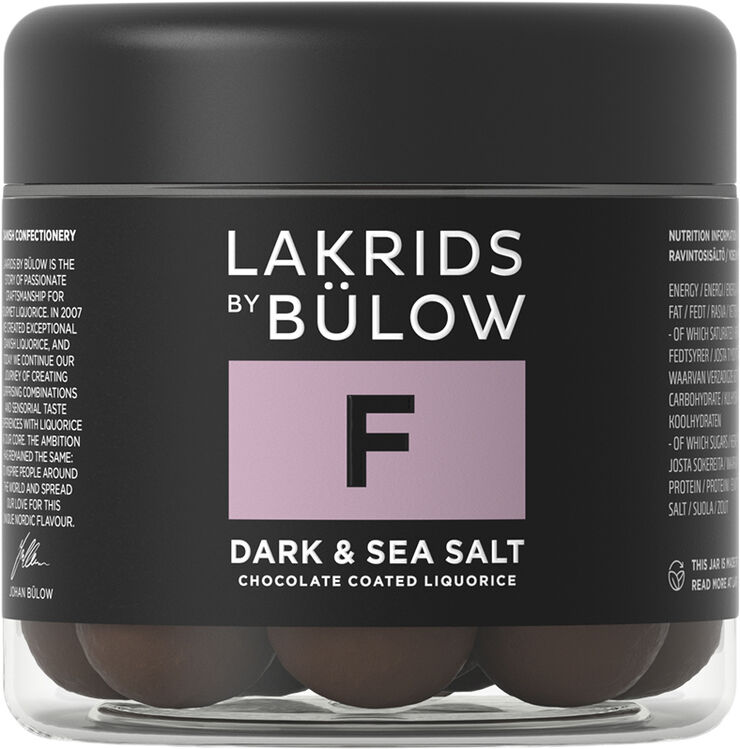 Lakrids by Bülow SMALL F - DARK & SEA SALT