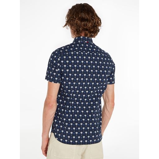 Tommy Hilfiger Mini Palm Print Skjorte, Desert Sky/Multi, XL