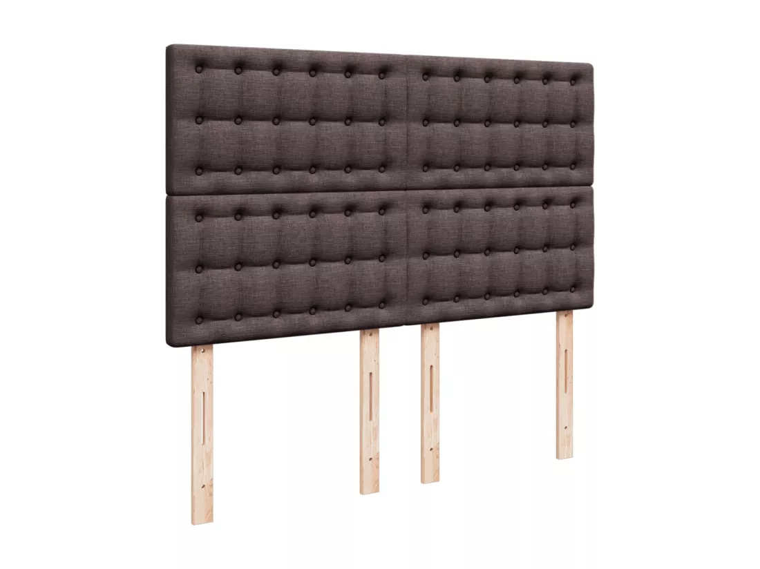 Sommier tapissier avec matelas Marron foncé 160x200 cm