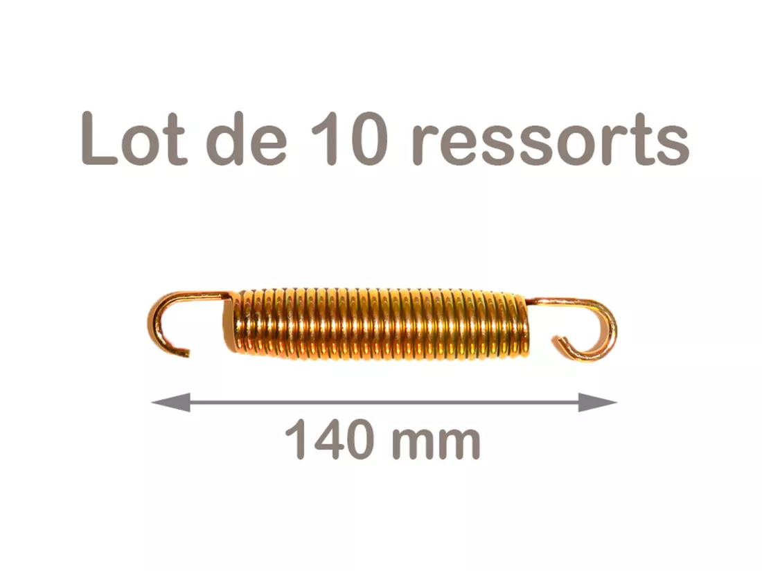 Lot de 10 ressorts Gold 140mm pour trampoline de jardin