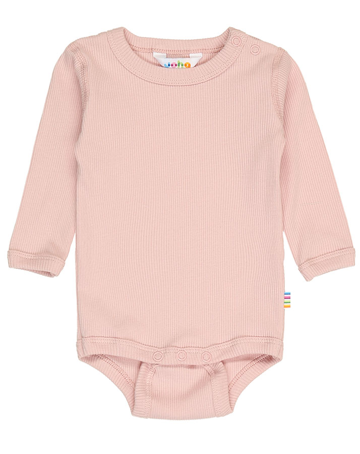 Langarm-Body 602 COTTON RIB in pastell rosa