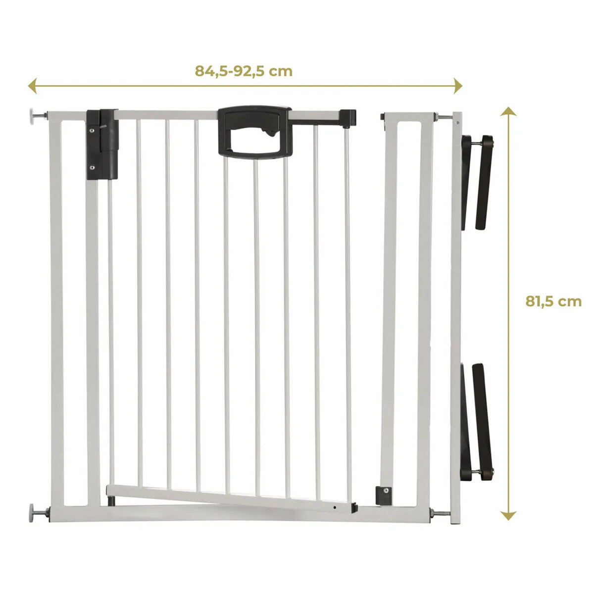 Geuther Baby Products GmbH Geuther by reer Türschutzgitter 4793 Easylock Plus 84,5 - 92,5 cm Metall Weiß
