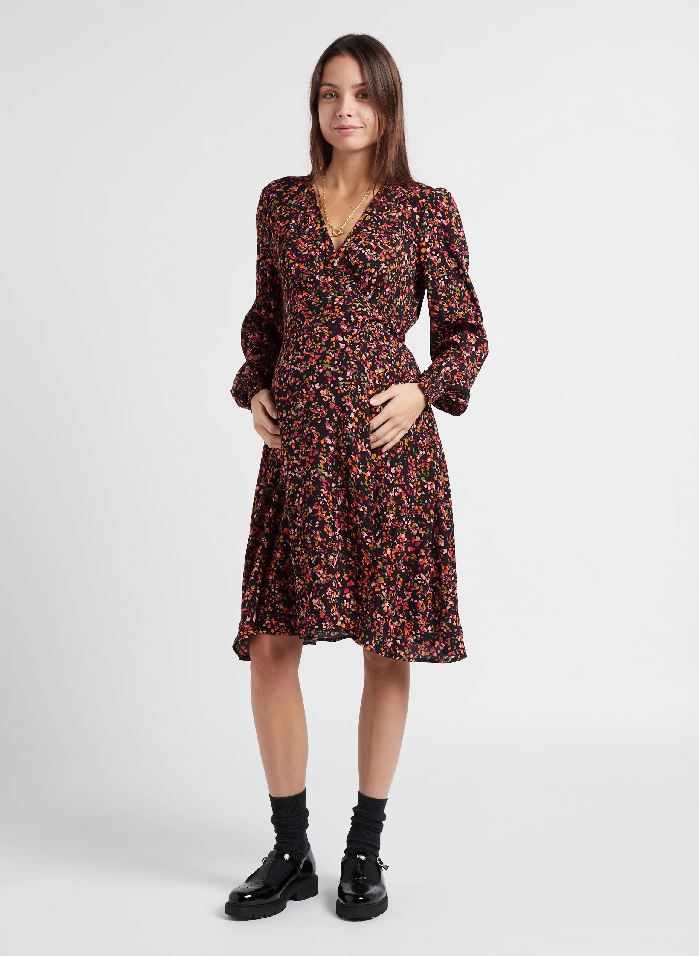 ANNIKA - Robe col V cache-cur| Multicolore