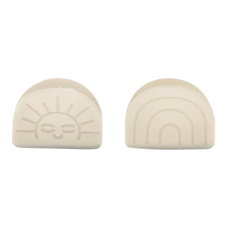 Grech & Co Set de 2 Pinces | Blanc cassé