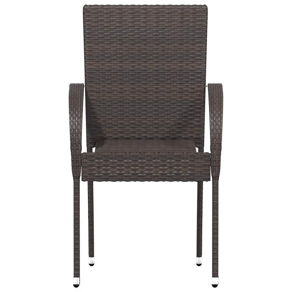 vidaXL - Stapelbare Stoel - Bruin - Poly rattan