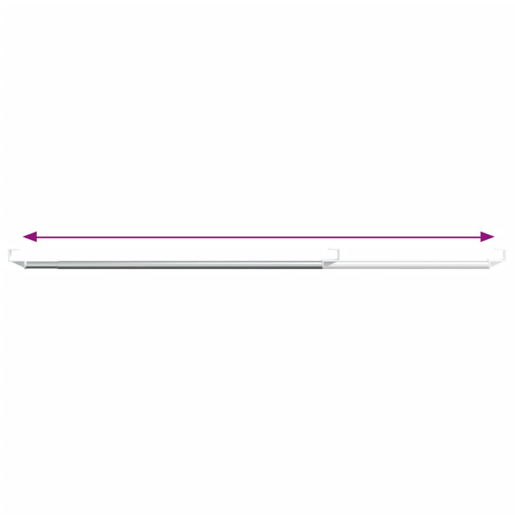 vidaXL Gordijnroedes, 2 stuks, wit en zilver, 40-60 cm, aluminium