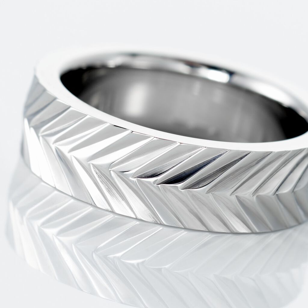 Bague Acier Blanc Jancis