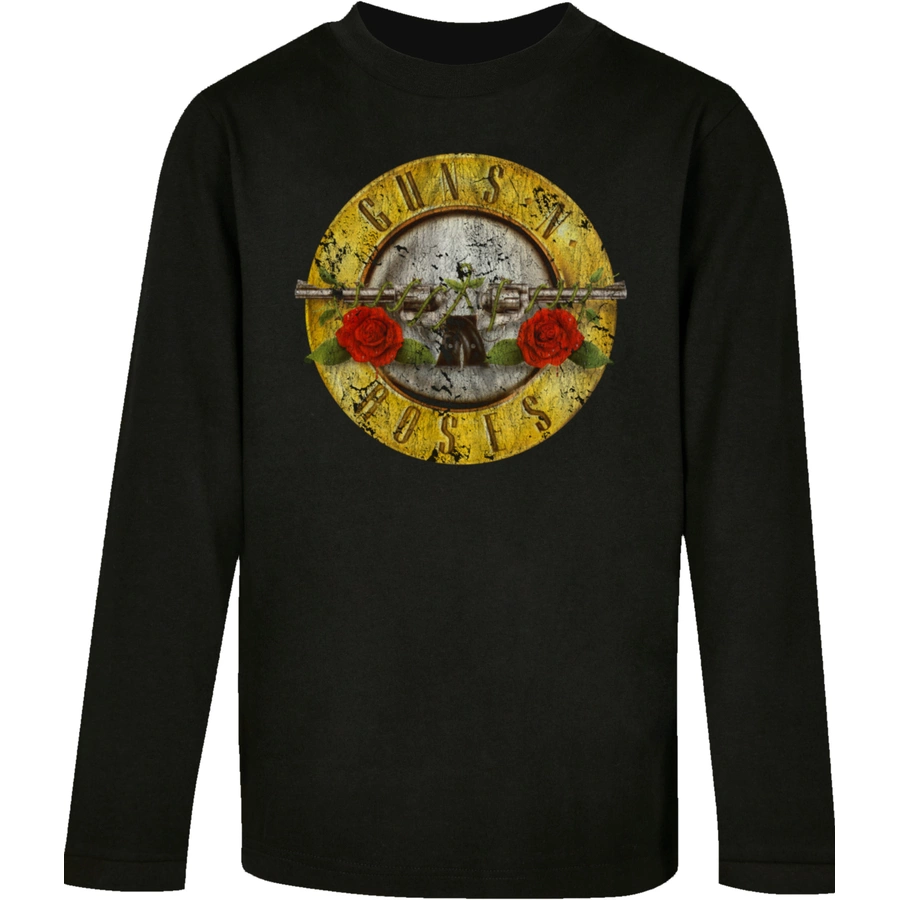 F4NT4STIC Longsleeve Shirt Guns 'n' Roses Vintage Classic Logo Black schwarz