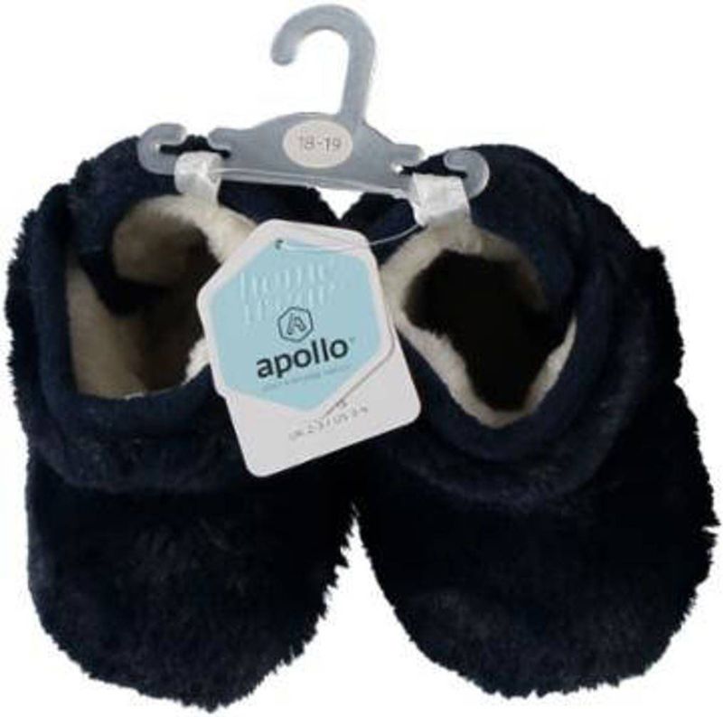 Apollo Slofjes met Imitatiebont Donkerblauw