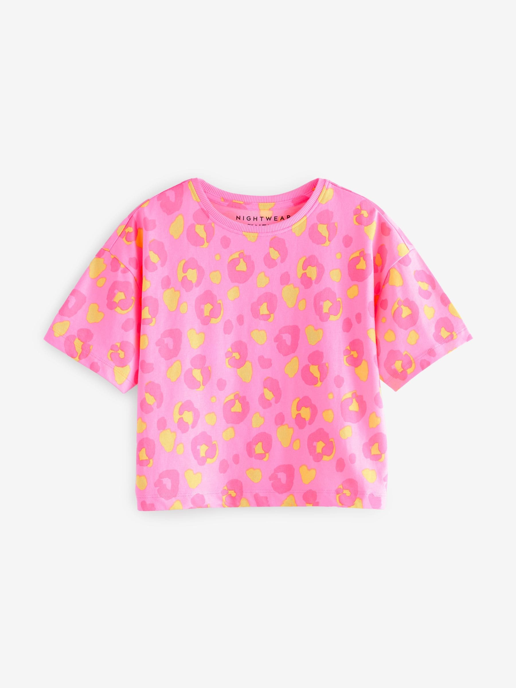 Geel/blauw - Verpakking van 3 pyjama's met joggingbroek met dierenprint (3-16jr)