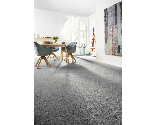 Shag Softness zilverkleurig tapijt, 400 cm breed (per meter verkocht)