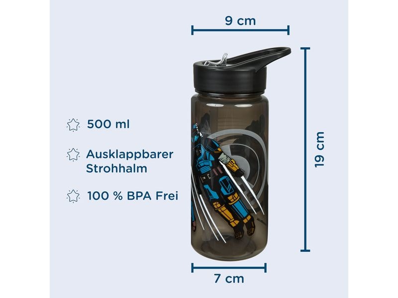 Scooli Trinkflasche Star Wars 500 ml, Schwarz Trinkgefäss für Kinder