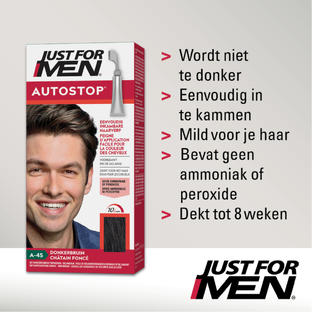 Just For Men Autostop Haarkleuring - A45 Donkerbruin 1ST