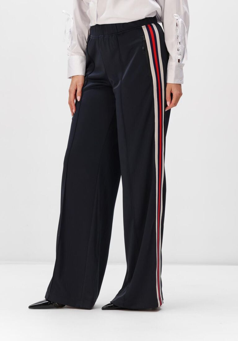 donkerblauwe haute l'amitié wijde broek baggy rn track tall pants