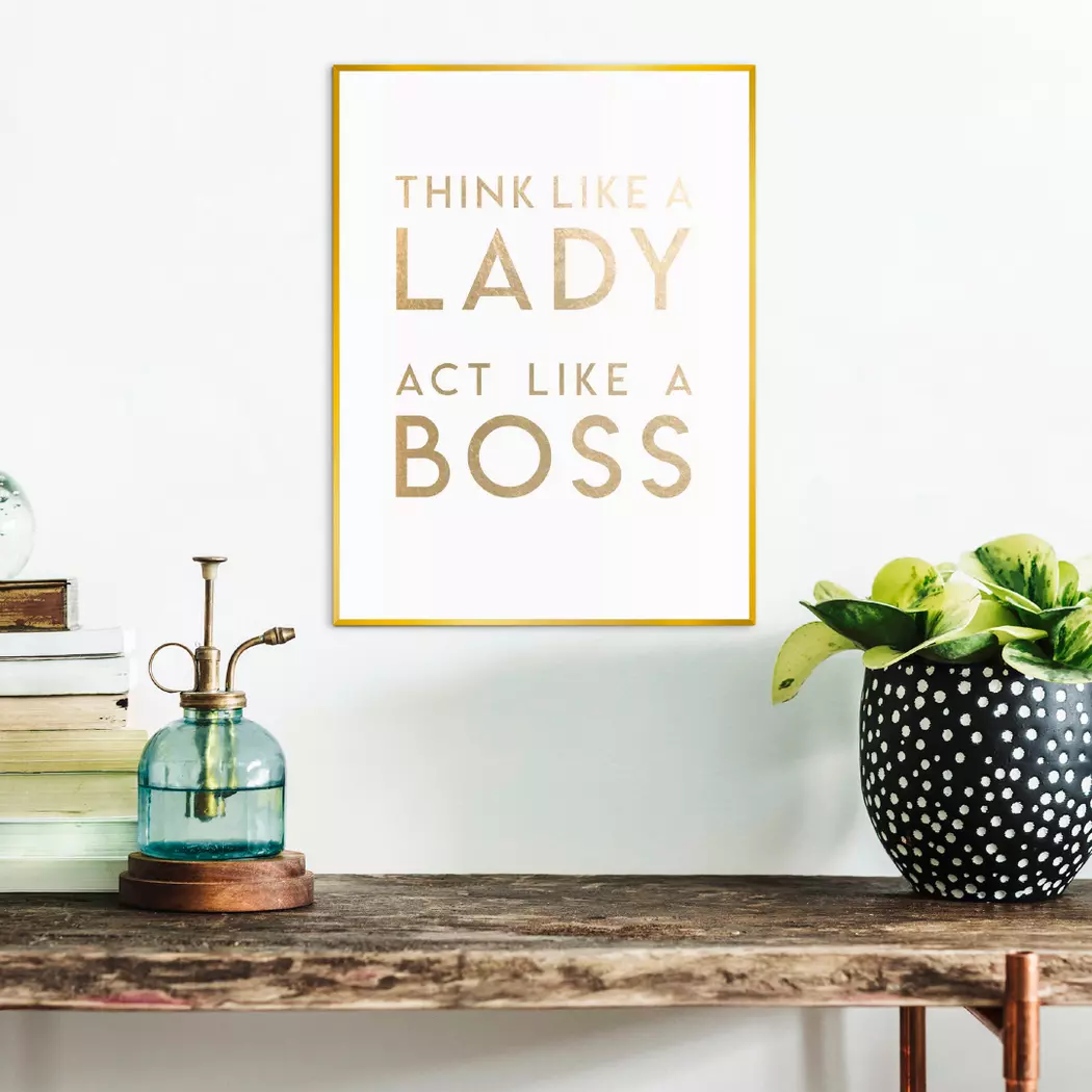 Wandbild 30 x 40 cm Lady Boss