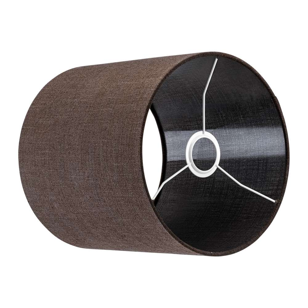 Tafellamp Firenze bronze Large + kap Cilinder 25x25x25cm Oslo linnen bruin